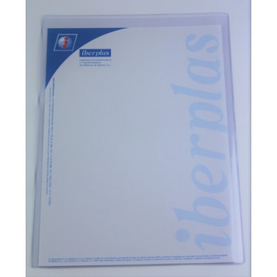 CAJA 50 FUNDAS FORMATO FOLIO U PORTADOCUMENTOS PVC CRISTAL 150 MICRAS IBERPLAS 84Q50