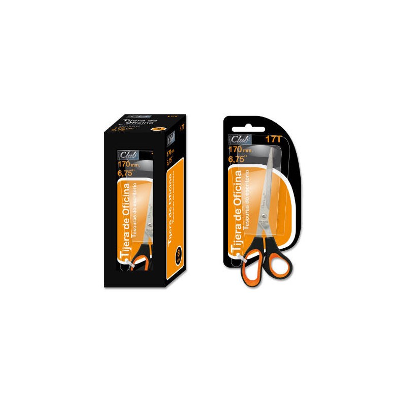 2492-TIJERAS DE OFICINA EN ACERO INOXIDABLE 170 MM. EN BLISTER OFFICE CLUB 323825 2492-TIJERAS DE OFICINA EN ACERO INOXIDABLE 170 MM. EN BLISTER OFFICE CLUB 323825