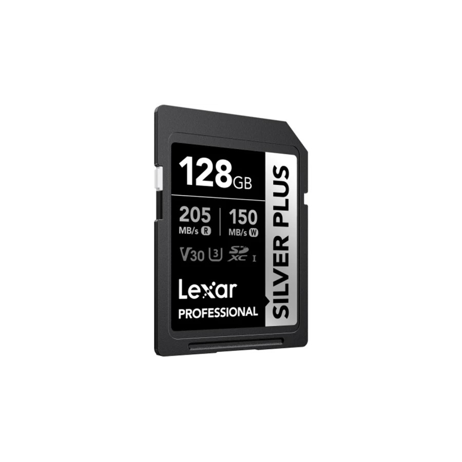 24939-LEXAR 128GB PROFESSIONAL SILVER PLUS SDXC UHS-I CARDS, UP TO 205MB/S READ 150MB/S WRITE C10 V30 U3 24939-LEXAR 128GB PROFESSIONAL SILVER PLUS SDXC UHS-I CARDS, UP TO 205MB/S READ 150MB/S WRITE C10 V30 U3