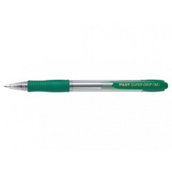 250-BOLIGRAFO RETRACTIL SUPERGRIP 1.0MM VERDE PILOT BPGP-10R-M-G