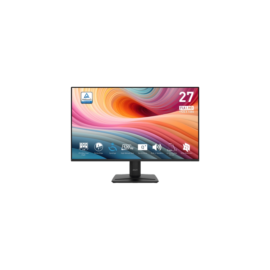 25006-MSI MONITOR PRO MP275 E2. 27" FHD 1920X1080 IPS PLANO. 120HZ.ADAPTIVE-SYNC. NEGRO 25006-MSI MONITOR PRO MP275 E2. 27" FHD 1920X1080 IPS PLANO. 120HZ.ADAPTIVE-SYNC. NEGRO
