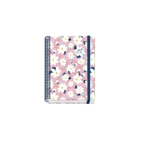 25021-AGENDA ESCOLAR 2025-2026 TAMANO A5 TAPA CARTON FORRADO DIA PAGINA PRIME CAMOMILLE DOHE 52043