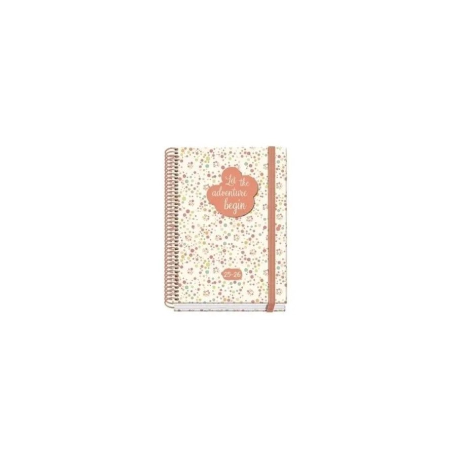 25022-AGENDA ESCOLAR 2025-2026 TAMANO A5 TAPA CARTON FORRADO DIA PAGINA PRIME BUBBLES DOHE 52044