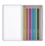 25111-ESTUCHE METALICO CON 12 LAPICES DE COLORES METALICOS DESIGN JOURNEY 146M M12