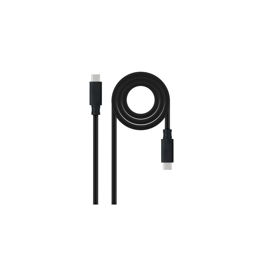25118-Nanocable Cable USB 3.2 Gen2x2 20Gbps 5A/100W 4K/60Hz USB-C/M-USB-C/M, Negro, 3 m 25118-Nanocable Cable USB 3.2 Gen2x2 20Gbps 5A/100W 4K/60Hz USB-C/M-USB-C/M, Negro, 3 m