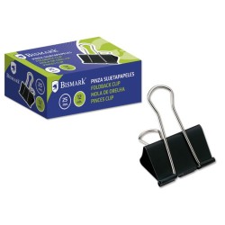 2518-PINZA SUJETAPAPELES 25 MM. PALA ABATIBLE COLOR NEGRO BISMARK 321723