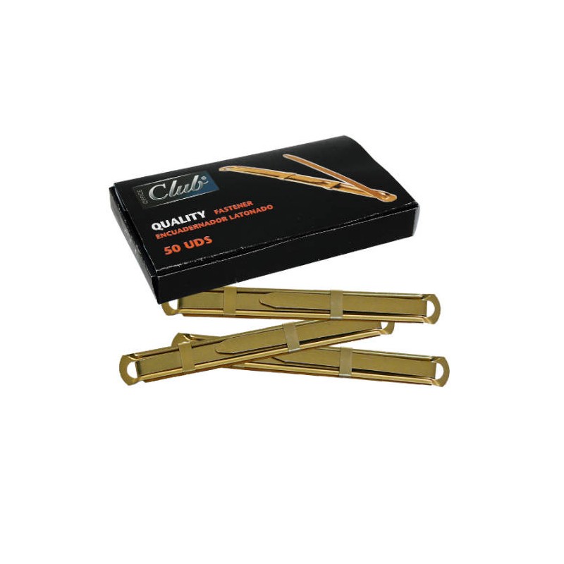 2522-CAJA 50 UNIDADES FASTENER LATONADO CALIDAD EXTRA OFFICE CLUB 319397
