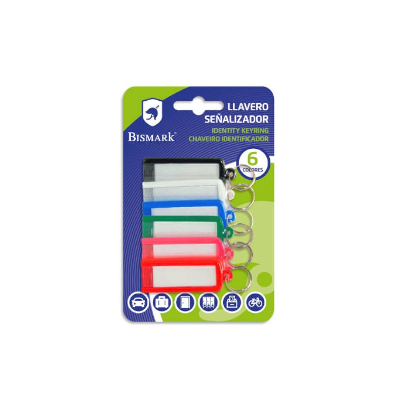2525-BLISTER 6 LLAVEROS SENALIZADORES BISMARK 317818