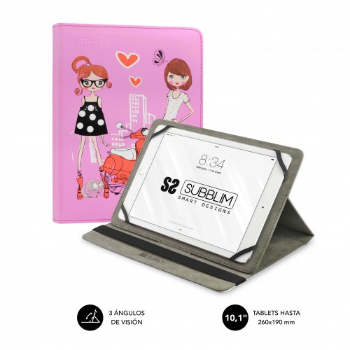 25307-SUBBLIM Funda Tablet Universal TRENDY CASE FASHION GIRLS 10.1"