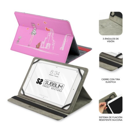 25308-SUBBLIM Funda Tablet Universal TRENDY CASE FASHION GIRLS 10.1"