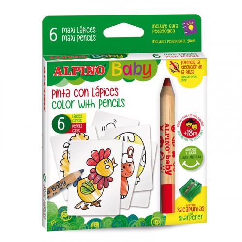 25347-ESTUCHE 6 LAPICES BABY-LA GRANJA ALPINO AL002006