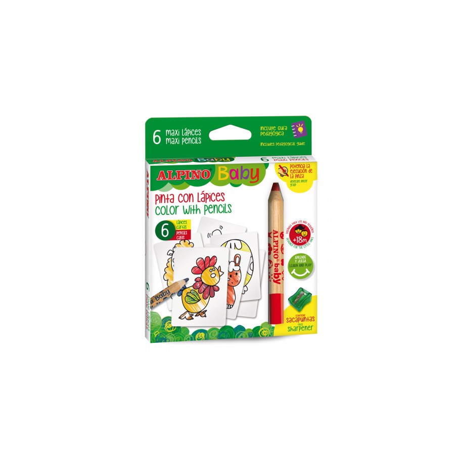 25347-ESTUCHE 6 LAPICES BABY-LA GRANJA ALPINO AL002006 25347-ESTUCHE 6 LAPICES BABY-LA GRANJA ALPINO AL002006