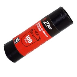 2537-ROLLO 10 UNIDADES BOLSA BASURA NEGRO ESPECIAL COMUNIDAD 100 LITROS ZAP 320187