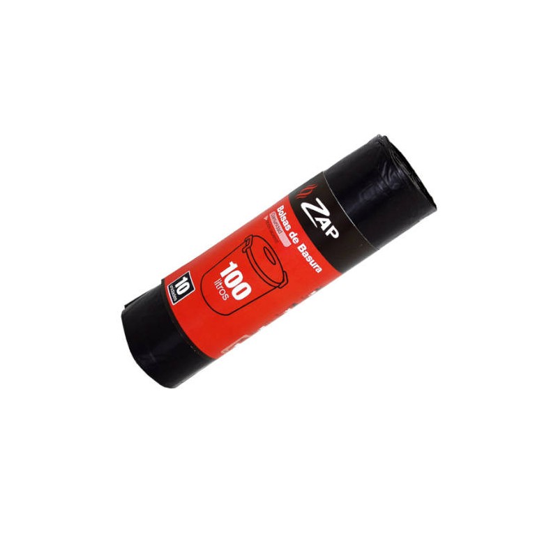 2537-ROLLO 10 UNIDADES BOLSA BASURA NEGRO ESPECIAL COMUNIDAD 100 LITROS ZAP 320187