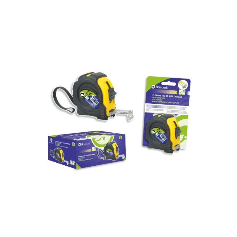 2541-FLEXOMETRO CON CARCASA REFORZADA 5 METROS X 25 MM. BISMARK 326131 2541-FLEXOMETRO CON CARCASA REFORZADA 5 METROS X 25 MM. BISMARK 326131