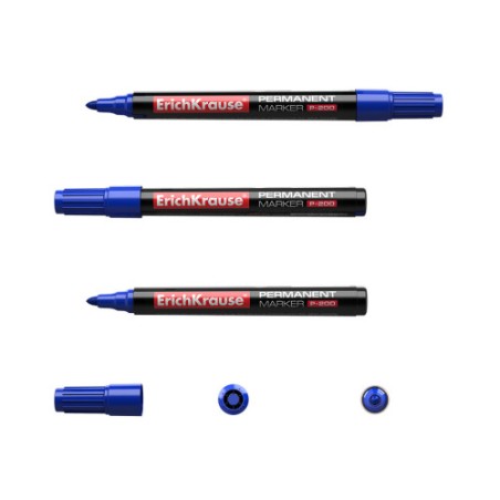 25435-MARCADOR PERMANENTE P-200 AZUL ERICH KRAUSE 4778