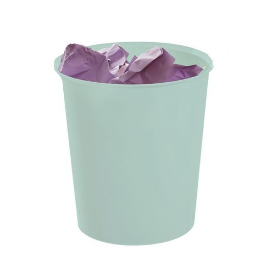 25438-PAPELERA ECOGREEN 100% RECICLADO Y RECICLABLE VERDE PASTEL 18 LITROS 290X310 MM ARCHIVO 2000 2001 VE PS