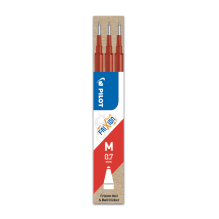 255-PACK 3 RECAMBIOS FRIXION ROJO PILOT BLS-FR7-R-S3