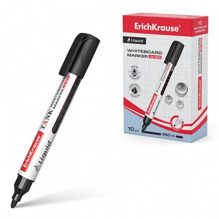 25555-MARCADOR PIZARRA BLANCA CON TINTA LIQUIDA LIQUID LW-600, TINTA COLOR NEGRO ERICH KRAUSE 48774