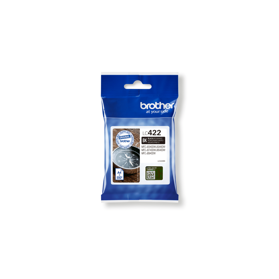 25597-Brother LC-422BK cartucho de tinta 1 pieza(s) Original Negro 25597-Brother LC-422BK cartucho de tinta 1 pieza(s) Original Negro