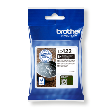 25597-Brother LC-422BK cartucho de tinta 1 pieza(s) Original Negro