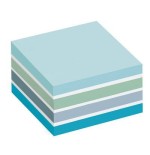25668-CUBO 450 HOJAS NOTAS ADHESIVAS 76X76MM COLORES SURTIDOS AZULES 2028-B POST-IT 7100172385