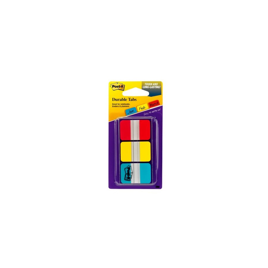 25671-PACK 3 DISPENSADORES X 22 MARCADORES INDEX RIGIDO 25,4X38MM COLORES SURTIDOS 686-RYB POST-IT 7000146810