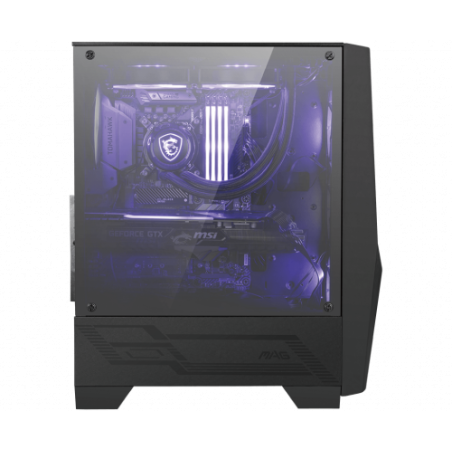 25776-CAJA MSI MAG FORGE 100M,3x2.5"+2x3.5",3x120MM (RGB) +1x120MM,2xUSB3.2+AUDIO+MICRO,MID-TOWER,NEGRA