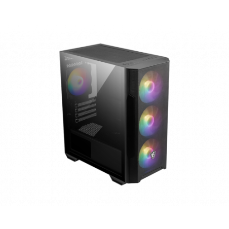 25785-MSI MAG FORGE M100R carcasa de ordenador Midi Tower Negro, Transparente