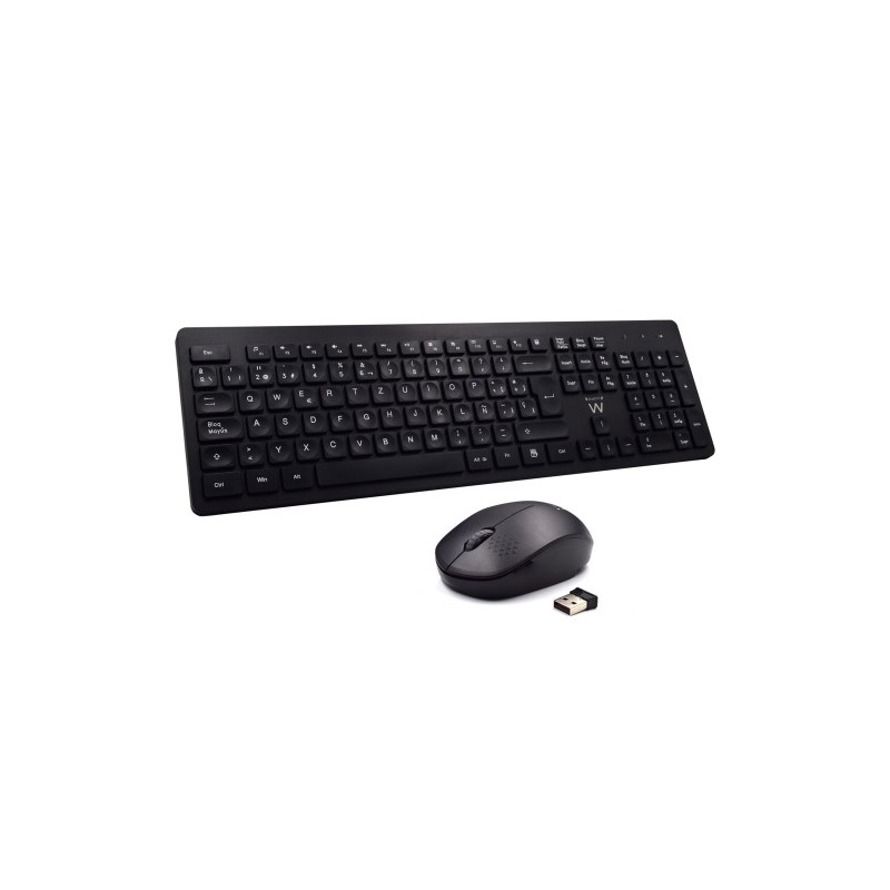 2583-Ewent EW3256 teclado RF inalambrico QWERTY Espanol Negro 2583-Ewent EW3256 teclado RF inalambrico QWERTY Espanol Negro