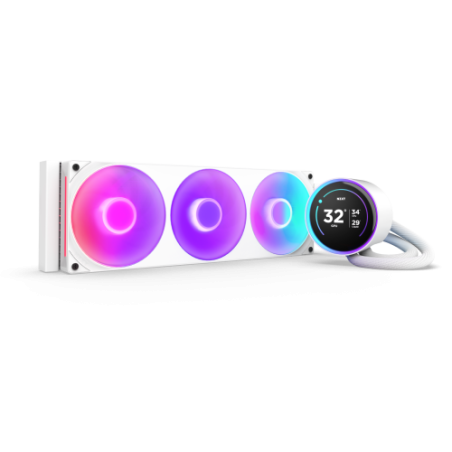 25871-NZXT Kraken Elite 360 RGB Procesador Sistema de refrigeracion liquida todo en uno 12 cm Blanco 1 pieza(s)