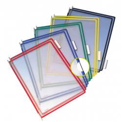 2602-PACK DE 10 FUNDAS CON PIVOTES A4 VERTICAL COLOR AZUL TARIFOLD 114001
