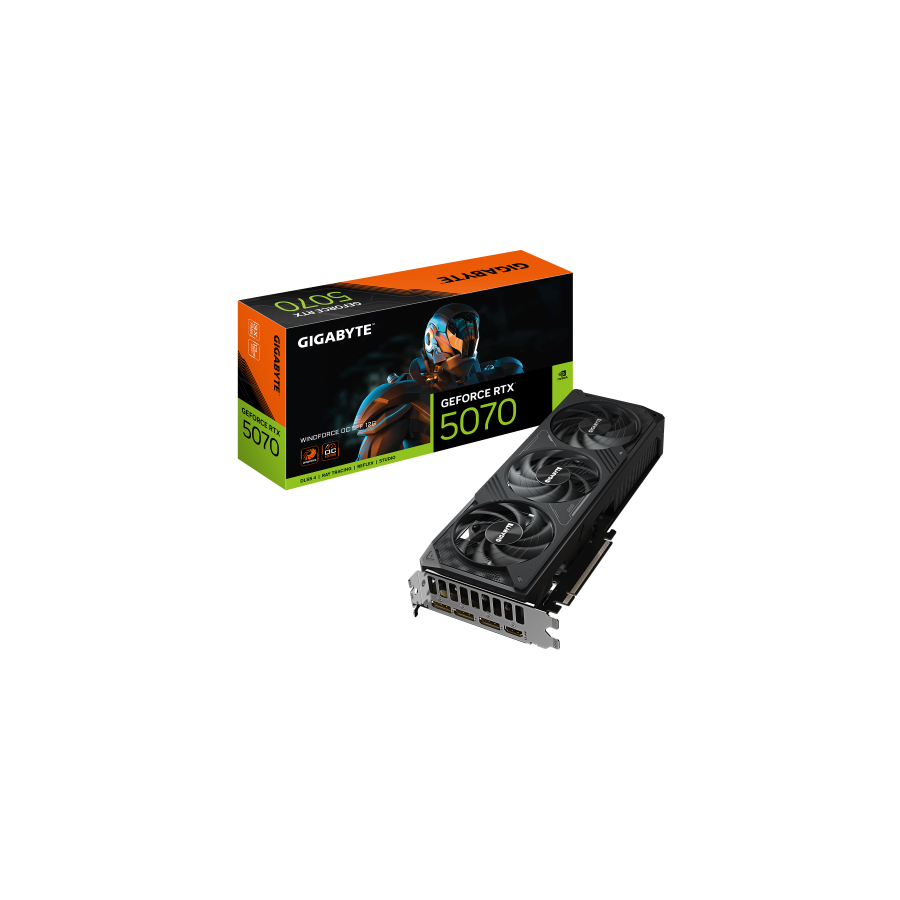 26030-GIGABYTE GeForce RTX 5070 WINDFORCE OC SFF 12G Tarjeta Grafica - 16GB GDDR7, 256 bits, PCI-E 5.0, XXXX MHz Core Cl