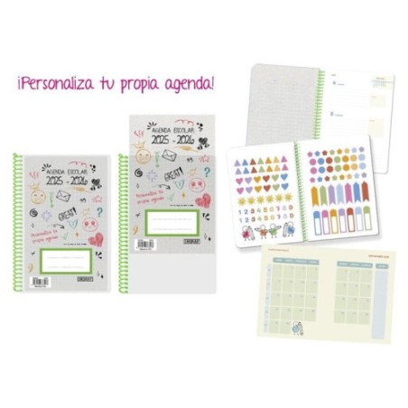 26114-AGENDA ESCOLAR 2025-2026 PERSONALIZABLE 4o SEMANA VISTA TAPA POLIPROPILENO INGRAF 333353