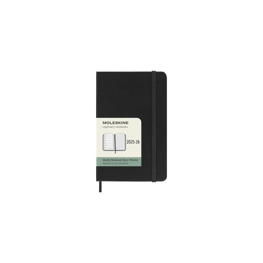 26126-AGENDA 18M 2025-2026 SEMANAL P (9 X 14 CM) NEGRA TAPA DURA MOLESKINE DHB18WN2Y26 26126-AGENDA 18M 2025-2026 SEMANAL P (9 X 14 CM) NEGRA TAPA DURA MOLESKINE DHB18WN2Y26