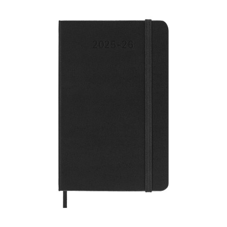 26128-AGENDA 18M 2025-2026 SEMANAL P (9 X 14 CM) NEGRA TAPA DURA MOLESKINE DHB18WN2Y26