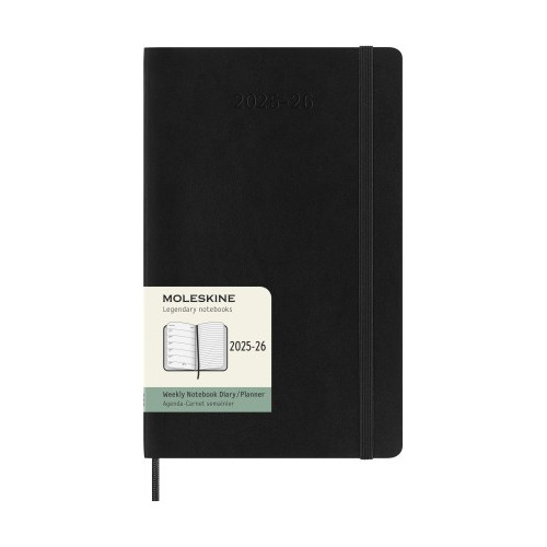 26135-AGENDA 18M 2025-2026 SEMANAL L (13 X 21 CM) NEGRA TAPA BLANDA MOLESKINE DSB18WN3Y26