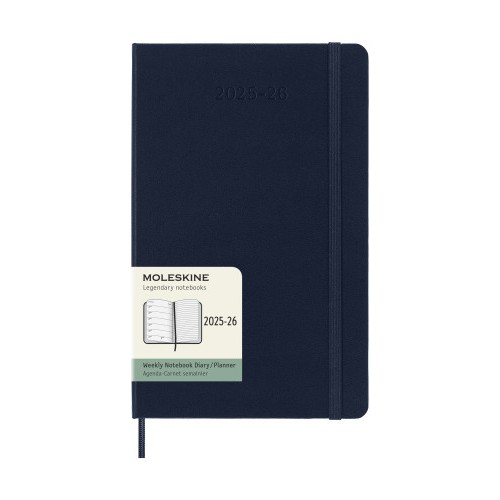 26141-AGENDA 18M 2025-2026 SEMANAL L (13 X 21 CM) AZUL ZAFIRO TAPA DURA MOLESKINE DHB2018WN3Y26