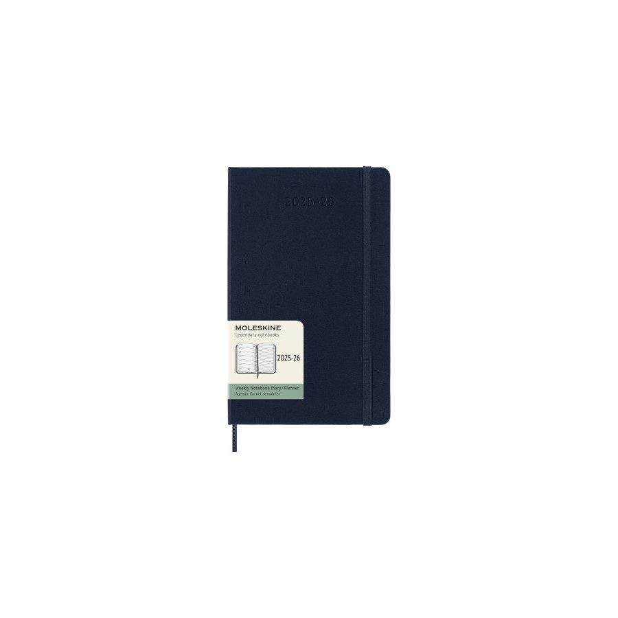 26141-AGENDA 18M 2025-2026 SEMANAL L (13 X 21 CM) AZUL ZAFIRO TAPA DURA MOLESKINE DHB2018WN3Y26