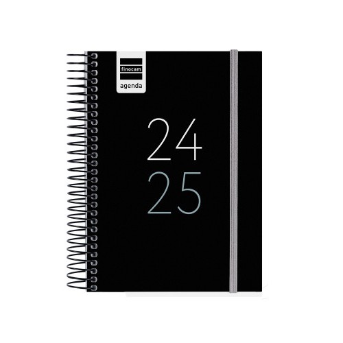 26173-AGENDA ESCOLAR 2025-2026 TAMANO A5 TAPA CARTON FORRADO SEMANA VISTA MODELO SYSTEM BASIC NEGRO DOHE 52059