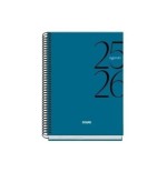 26174-AGENDA ESCOLAR 2025-2026 TAMANO A5 TAPA CARTON FORRADO DIA PAGINA MODELO SYSTEM BASIC AZUL DOHE 52060