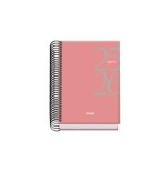 26179-AGENDA ESCOLAR 2025-2026 TAMANO A6 TAPA CARTON FORRADO DIA PAGINA MODELO SYSTEM BASIC ROSA DOHE 52065