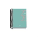 26180-AGENDA ESCOLAR 2025-2026 TAMANO A6 TAPA CARTON FORRADO DIA PAGINA MODELO SYSTEM BASIC VERDE DOHE 52066