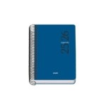 26188-AGENDA ESCOLAR 2025-2026 TAMANO A6 TAPA CARTON FORRADO DIA PAGINA MODELO ESENCIAL BASIC AZUL DOHE 52076