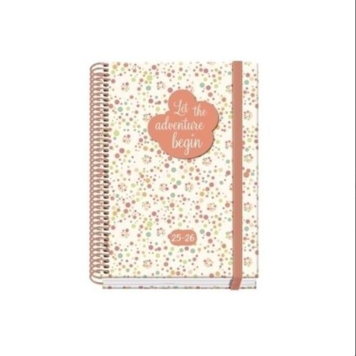 26191-AGENDA ESCOLAR 2025-2026 TAMANO A5 TAPA CARTON FORRADO SEMANA VISTA PRIME BUBBLES DOHE 52038
