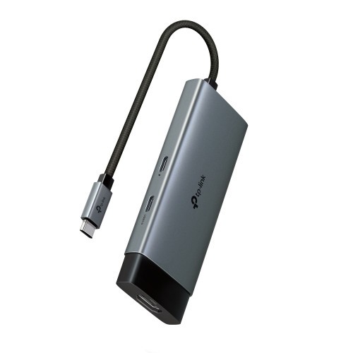 26208-TP-Link UH5020C hub de interfaz USB Tipo C 5000 Mbit/s Gris