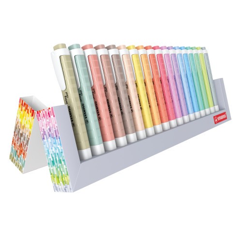 26265-SET ESCRITORIO CARTON SWING COOL NATURE COLORS 18 UNIDADES SURTIDAS TRAZO 1/4MM. STABILO 275/18-02-5