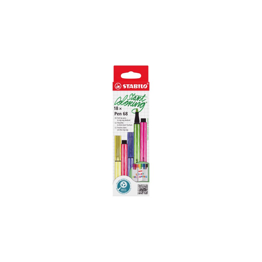 26270-ESTUCHE CARTON ZIG-ZAG ROTULADORES PUNTA FIBRA MEDIA 1MM. PEN 68 CON 18 UNIDADES COLORES SURTIDOS STABILO 6818-8 26270-ESTUCHE CARTON ZIG-ZAG ROTULADORES PUNTA FIBRA MEDIA 1MM. PEN 68 CON 18 UNIDADES COLORES SURTIDOS STABILO 6818-8