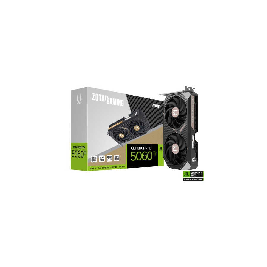 26336-VGA ZOTAC RTX 5060 TI 8GB AMP,NV,RTX5060TI,8GB,GDDR7,128BIT,1HDMI+3DP,2 VENTILADORES (2 VENTILADORES) 26336-VGA ZOTAC RTX 5060 TI 8GB AMP,NV,RTX5060TI,8GB,GDDR7,128BIT,1HDMI+3DP,2 VENTILADORES (2 VENTILADORES)