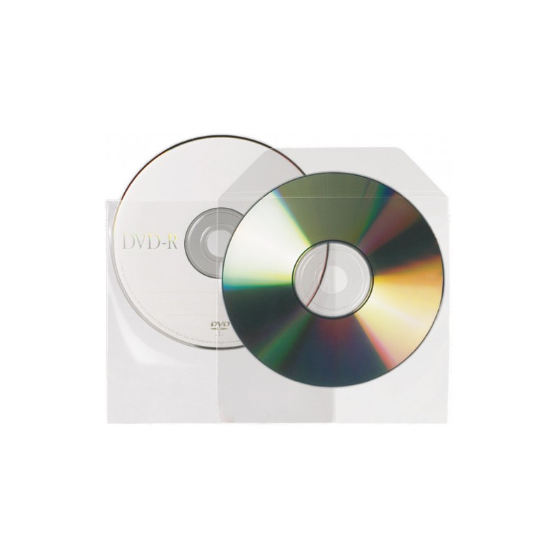 2634-PACK DE 25 FUNDAS CD-DVD PP TRANSPARENTE NO ADHESIVAS CON SOLAPA 3L 10295 2634-PACK DE 25 FUNDAS CD-DVD PP TRANSPARENTE NO ADHESIVAS CON SOLAPA 3L 10295